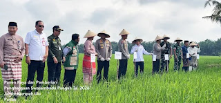 BRMP Jambi Hadiri Panen Rayo dan Tasyakuran Swasembado Pangan Nasional Bersamo Presiden RI