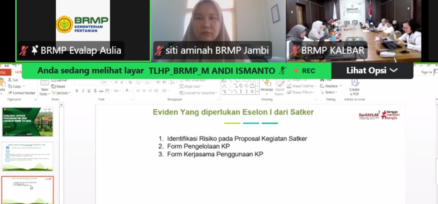 BRMP Jambi Ikuti Rapat Tindak Lanjut Persiapan PM SPIP BRMP