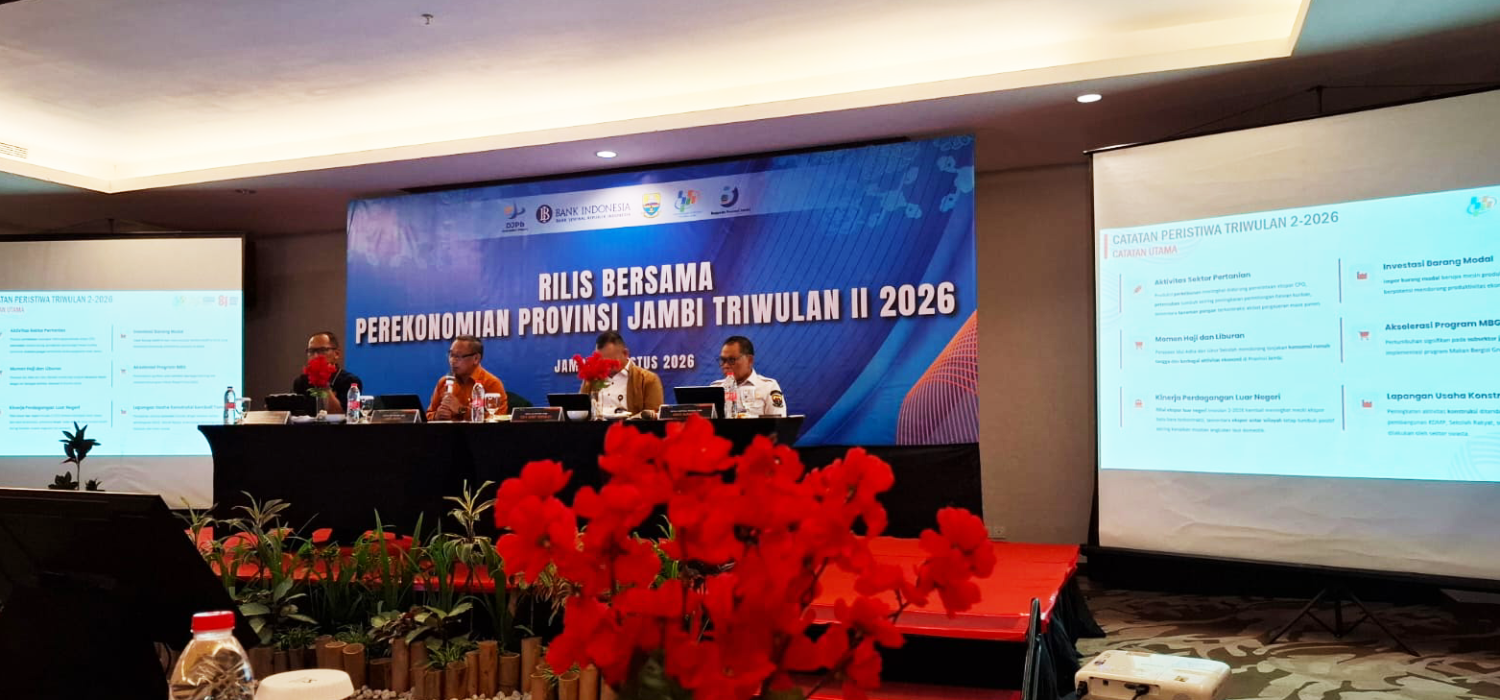 BRMP Jambi Hadiri Siaran Pers Berita Resmi Statistik Provinsi Jambi Triwulan II Tahun 2026