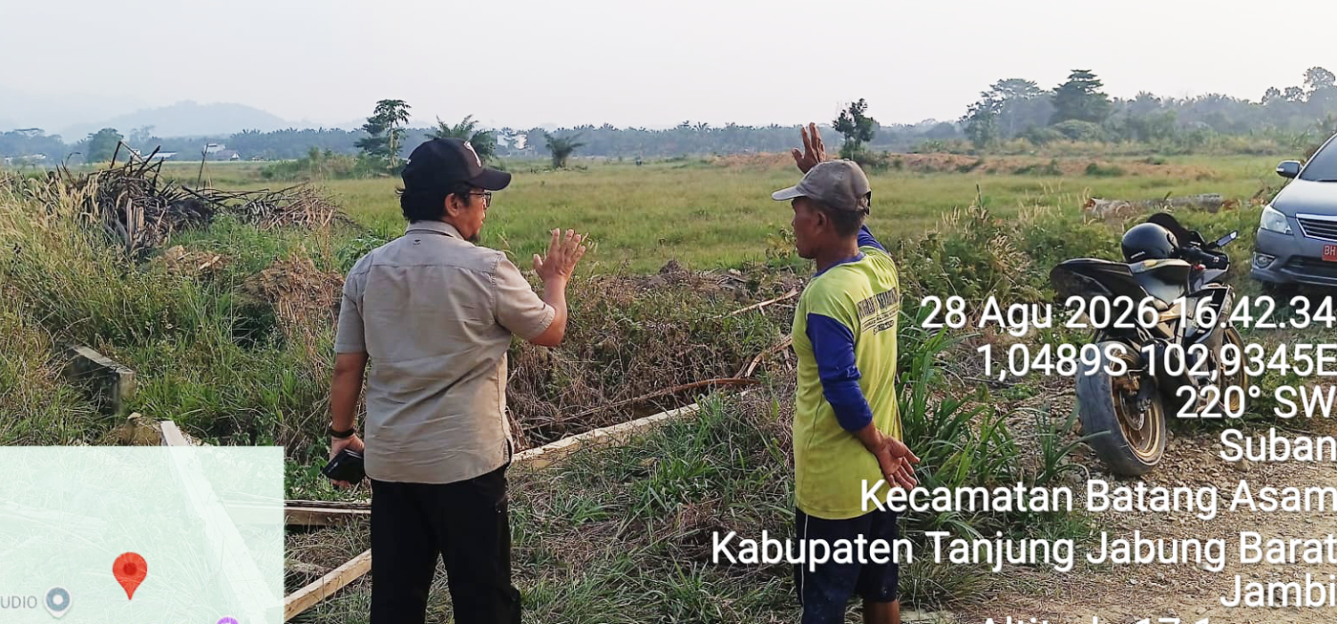 BRMP Jambi Tinjau Lokasi Cetak Sawah Rakyat di Batang Asam