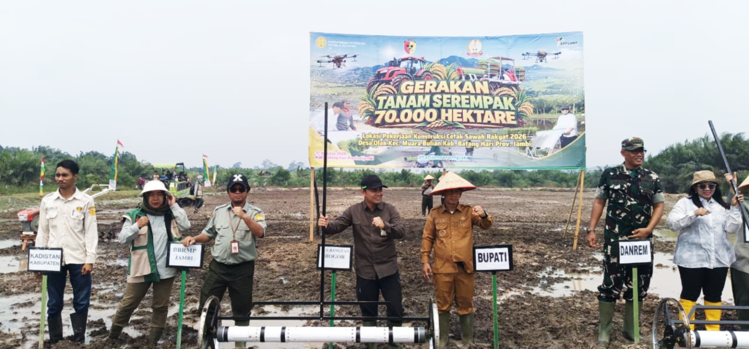 Sinergi Dukung Swasembado Pangan, BRMP Jambi Kawal Gerakan Tanam Serempak CSR 2026