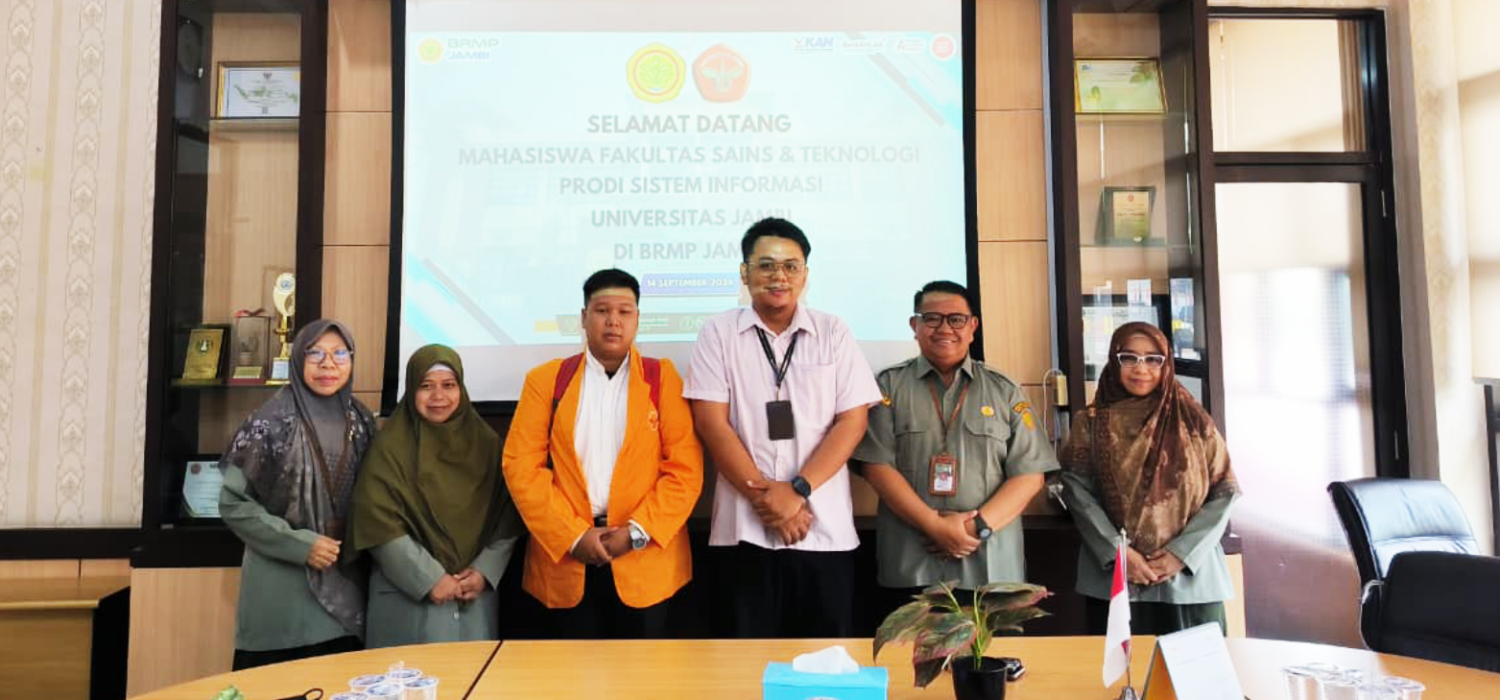 Penyambutan Mahasiswo Magang Program Studi Sistem Informasi Universitas Jambi di BRMP Jambi