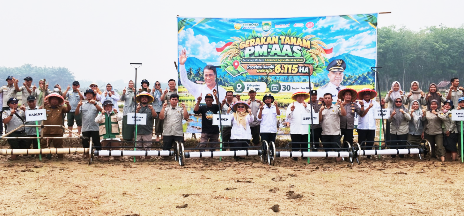 Bungo Jadi Titik Gertam Serentak PM-AAS di Jambi, Seluas 75 Hektare Ditanami