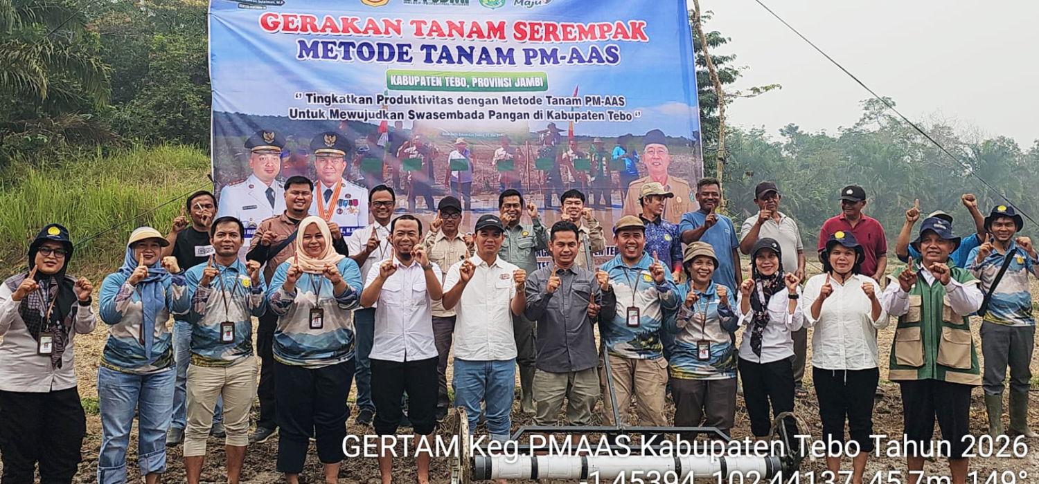 Tebo Ikuti Tanam Serentak PM-AAS, Dukung Peningkatan Produksi Padi